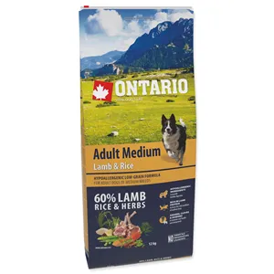 Ontario Adult Medium Lamb & Rice 12 kg