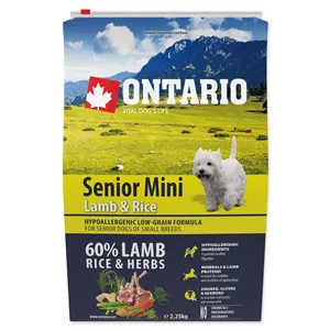 Ontario Senior Mini Lamb & Rice 2,25 kg