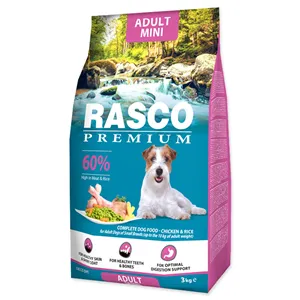 Rasco Premium Adult Mini kuře s rýží 3 kg