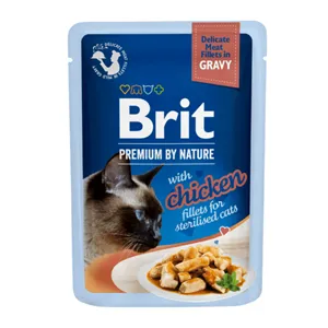 Brit Premium Cat Delicate Fillets in Gravy with Chicken for Sterilised 85 g