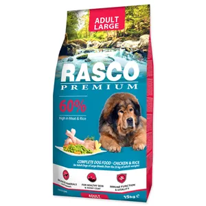 Rasco Premium Adult Large kuře s rýží 15 kg