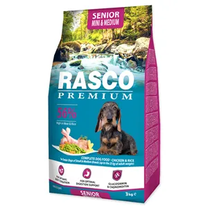 Rasco Premium Senior Mini & Medium kuře s rýží 3 kg