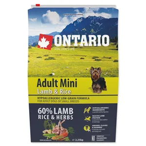 Ontario Adult Mini Lamb & Rice 2,25 kg