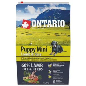 Ontario Puppy Mini Lamb & Rice 2,25 kg