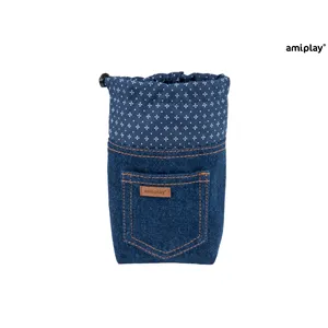 Amiplay Tastička na pamlsky Denim 10 x 7 x 14 cm Námořní