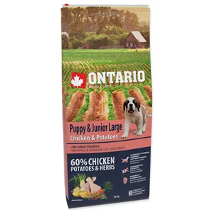 Ontario Puppy & Junior Large Chicken & Potatoes 12 kg