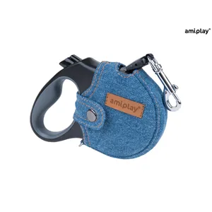 Amiplay Vodítko Infini s Denim L 5m - 25 kg modrá