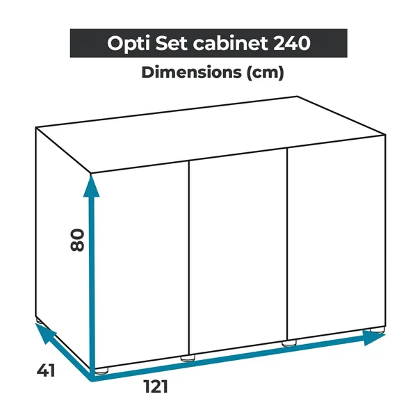 Skřínka AQUAEL pod akvária Opti Set 240 šedá