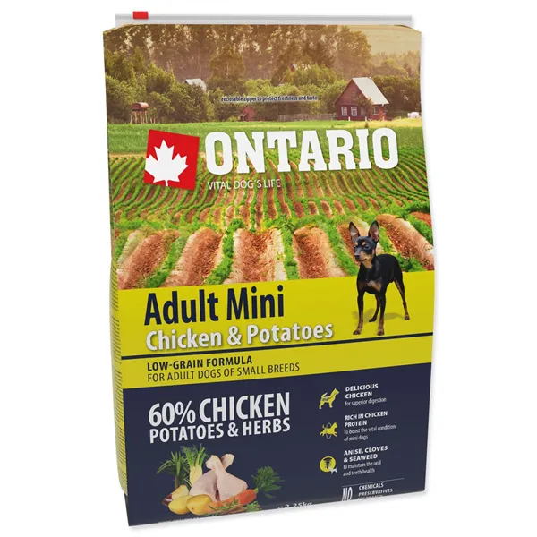 Ontario Adult Mini Chicken & Potatoes 2,25 kg