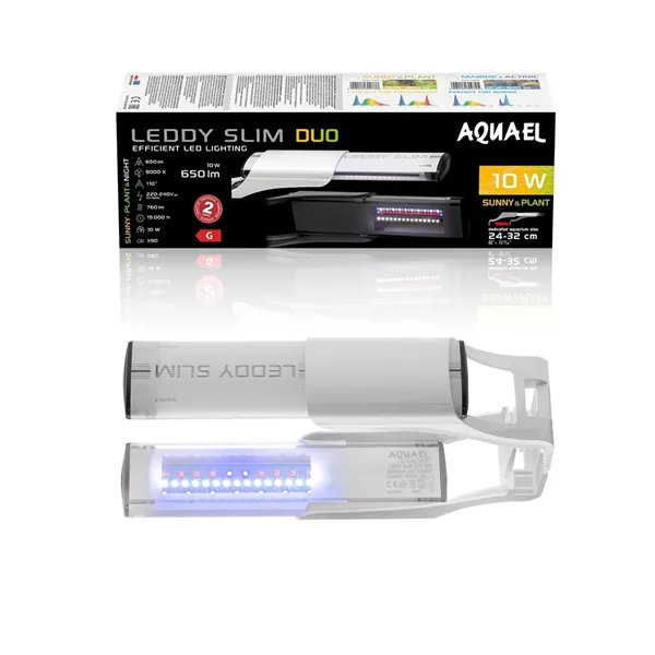 Aquael LEDDY SLIMDUO 10W SUNNY PLANT&NIGHT bílé 