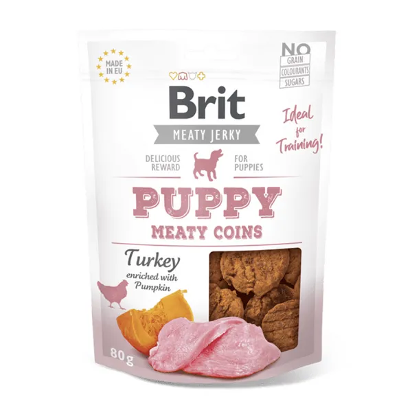 Brit Jerky Puppy Turkey Meaty Coins 80 g 