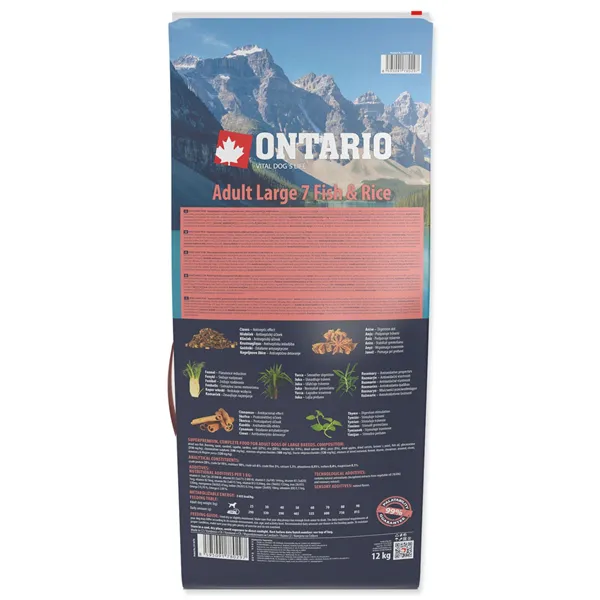 Ontario Adult Large Fish & Rice 12 kg