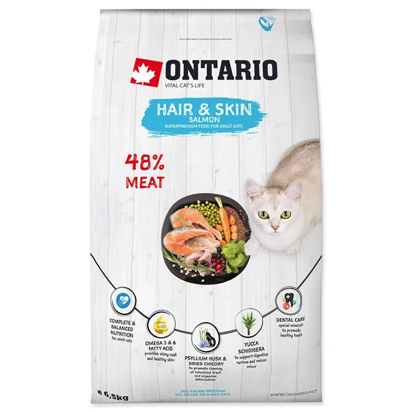 Ontario Cat Hair & Skin 6,5 kg